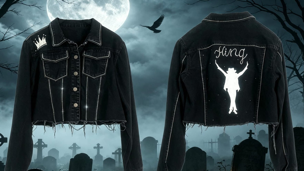 Thriller Night Cropped Denim Jacket